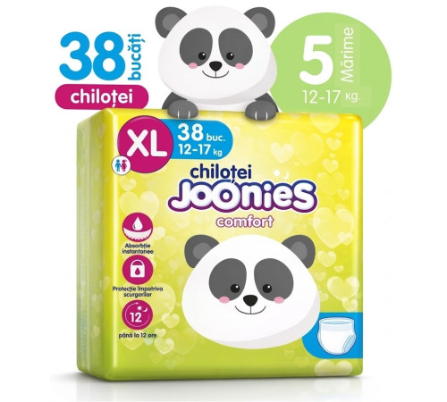  joonies comfort scutece-chilotei xl (12-17 kg) 38 buc.