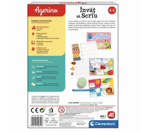 as kids 1024-50842 Обучающая игра agerino «invat sa scriu»