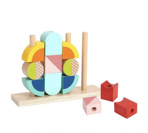 tooky toy th847 jucărie din lemn puzzle cuburi