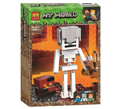 BELA РД02.207 Конструктор "My World" Cкелет с кубом магмы (142 дет.) bela РД02.207 Конструктор "my world" cкелет с кубом магмы (142 дет.)