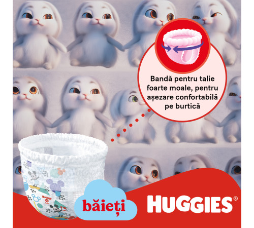 huggies chilotei little movers boy 4 (9-14 kg.) 52 buc.