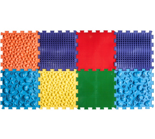 ortek 09711 covoraș ortopedic pentru masaj puzzle "sea" (8 el.)