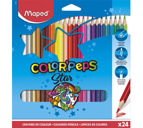  maped mp83224 creioane colorate "colorpeps star" (24 buc.)