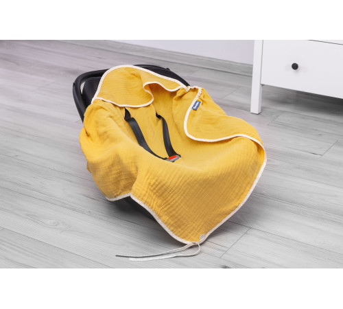 sensillo-7201 plic din muselină pentru scoică auto (75х75 cm) mustard