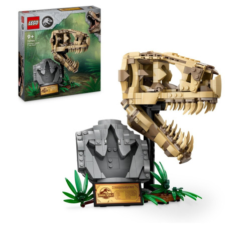 lego jurassic world 76964 constructor "fosile de dinozaur: craniu de t. rex" (577 el.)