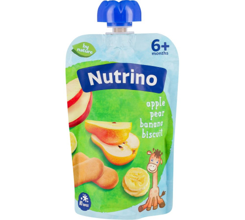 NutrinoPiure Mere-pere-banane-biscuiti (6 luni+) 100 gr.  nutrinopiure mere-pere-banane-biscuiti (6 luni+) 100 gr.
