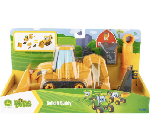 tomy tractor de construcție buldoexcavator john deere build-a-buddy 47278 33288