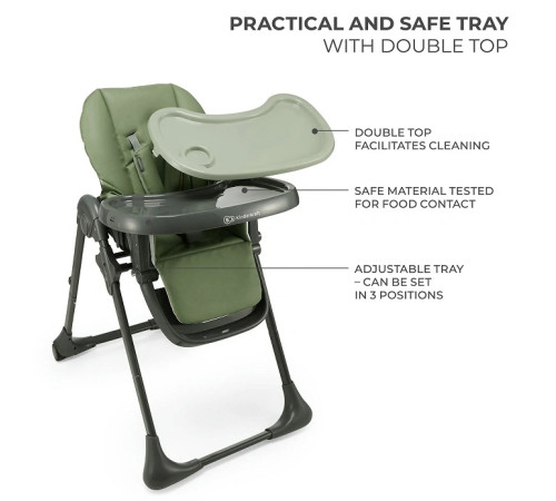 kinderkraft scaun pentru copii 2in1 tummie verde