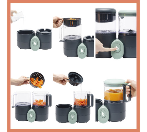 babymoov a001133 Многофункциональный кухонный комбайн 4 в 1 "nutribaby one" (зелёный)