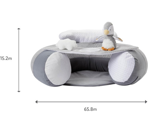 nuby id99614 pernă gonflabilă pentru joc "penguin inflatable sit up baby seat" (6 luni+)