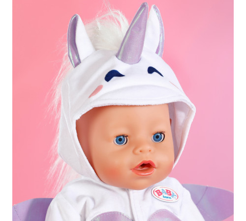 zapf creation 838266 salopetă baby born "unicorn" (43 cm)