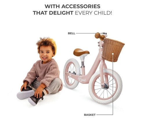 kinderkraft Беговел rapid 2 розовый
