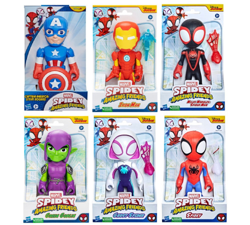  spider-man f3711 Большая фигурка marvel "Спайди и его удивительные друзья" (23 см) в асс. 