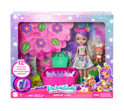 enchantimals hlk84 set de joc "cerbul danesa și sprint"