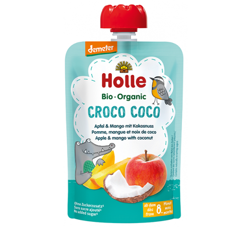 Питание и аксесcуары в Молдове holle bio organic Пюре "croco coco" Яблоко-манго-кокос (8 м +) 100 гр.