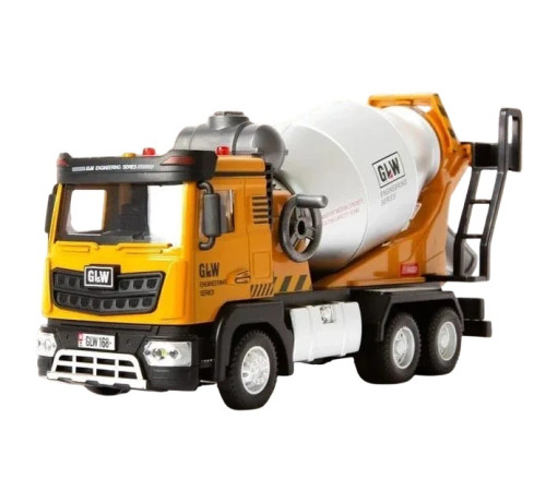  96742 autobetonieră metalică cu muzică și lumină (portocaliu)