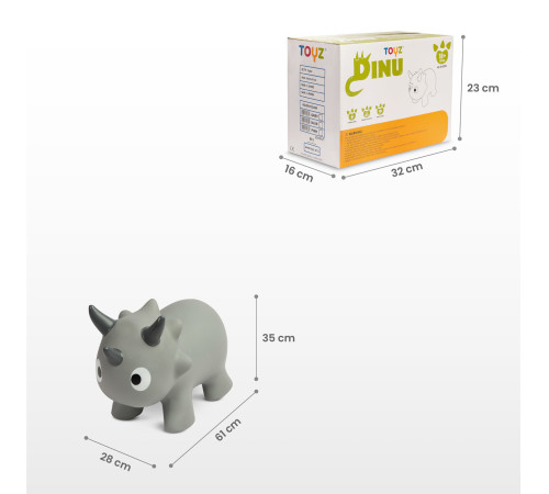 toyz-20840 Игрушка-прыгунок "dinu" серый