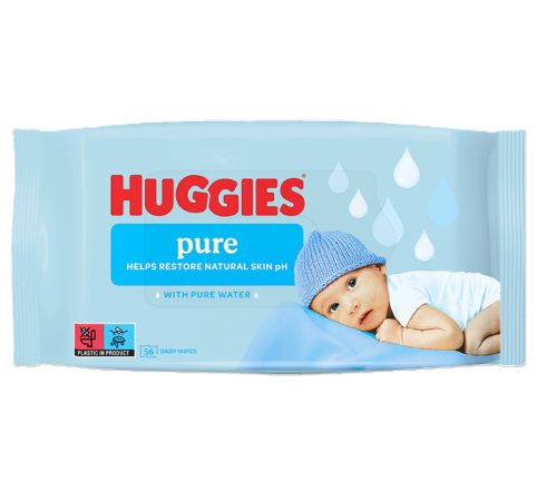  huggies Влажные салфетки "huggies pure" (56 шт.)