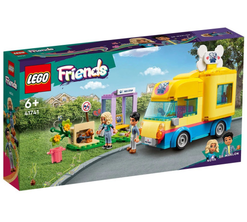 lego friends 41741 Конструктор "Фургон для спасения собак" (300 дет.)