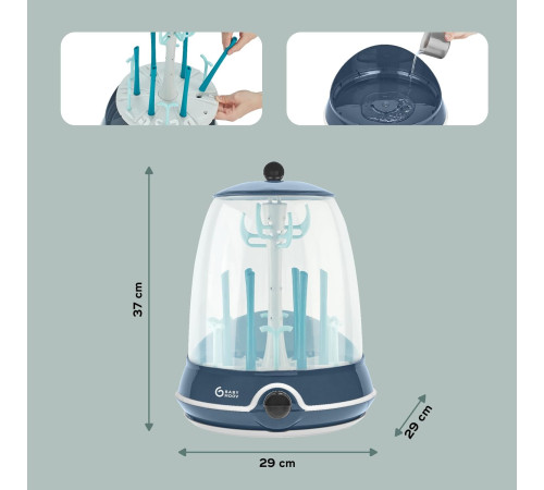 babymoov a003110 sterilizator electric si uscator de biberoane 2 in 1 turbo (+)