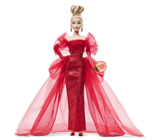 barbie jbj17 păpușă de colecție "signature ruby red! 80-a aniversare