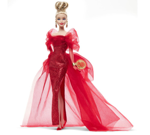 barbie jbj17 păpușă de colecție "signature ruby red! 80-a aniversare