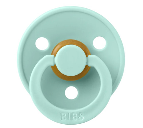  bibs Пустышка круглая латексная color (0-6 м.) mint