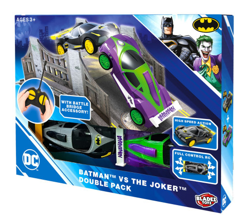 bladez dc85772 set 2 masini cu radio control "batman vs the joker"