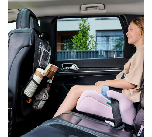 kinderkraft organizator auto și protecție scaun 2 &icirc;n 1 (negru)