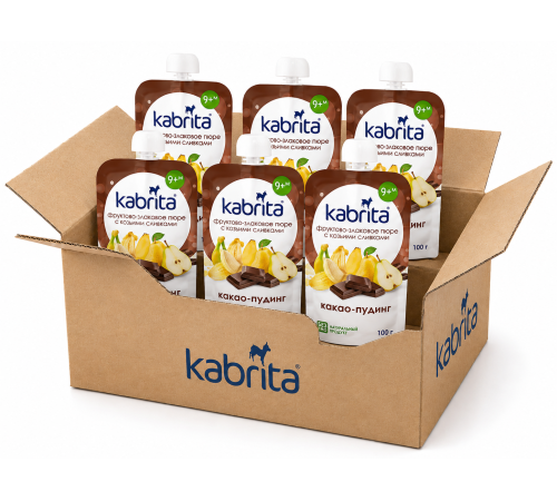 Питание и аксесcуары в Молдове mega pack kabrita Пюре с козьими сливками "Какао-пудинг" (6 х100) 600 гр.