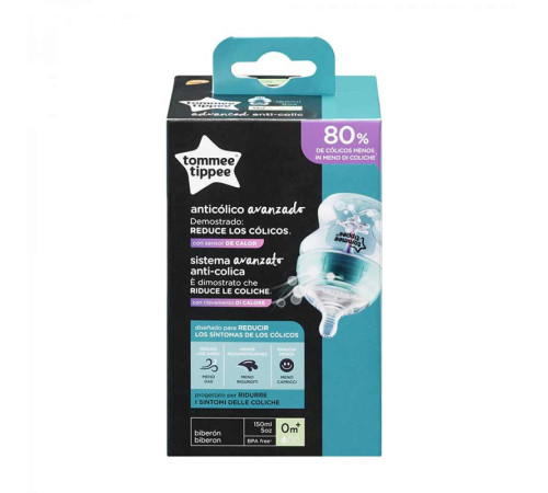 tommee tippee tt0025 biberon "advanced anti-colic"(0 luni+) 150 ml.
