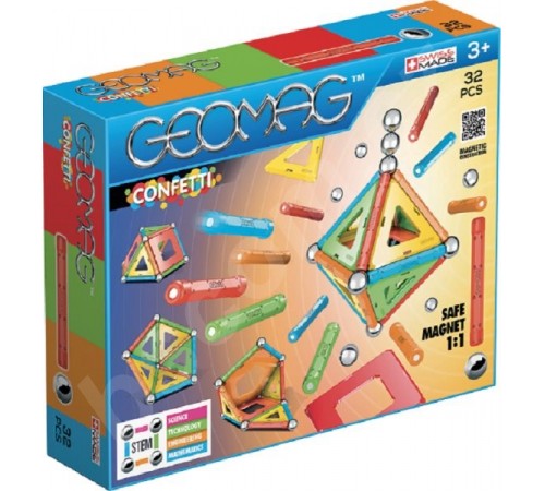 Geomag 350G Магнитный конструктор "Confetti" (32 дет.) geomag 350g Магнитный конструктор "confetti" (32 дет.)