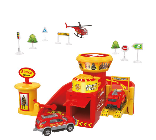 funky toys 0512788-2 Игровой набор «Пожарная станция» 32эл. 