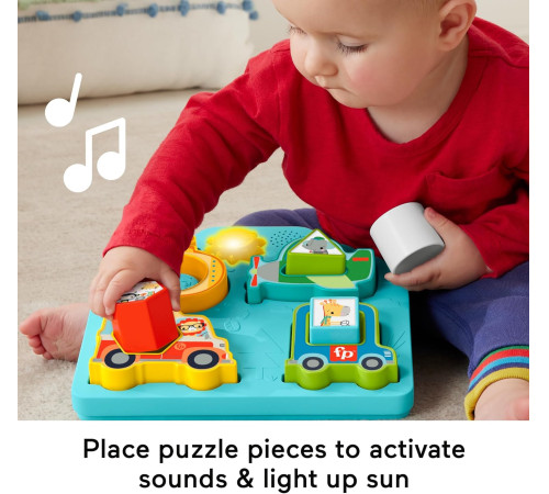 fisher-price hrp31 puzzle muzicale 2 în 1 "aventuri distractive"