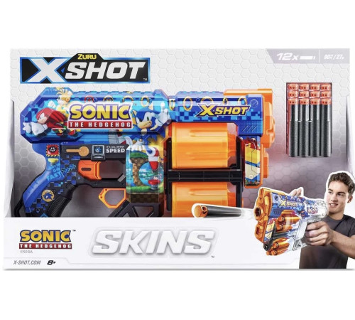 Zuru 36583A Бластер X-Shot Skins Dread Sonic Mega S1  zuru 36583a Бластер x-shot skins dread sonic mega s1