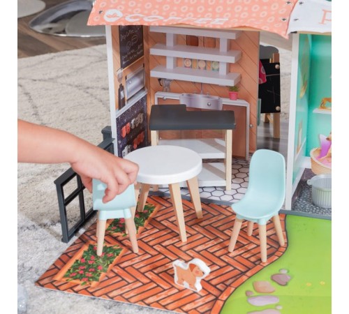 kidkraft 65989 casa pentru păpuși bianca city life dollhouse