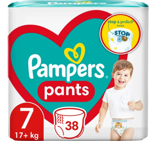  pampers pants 7 (17 кг+) 38 шт.