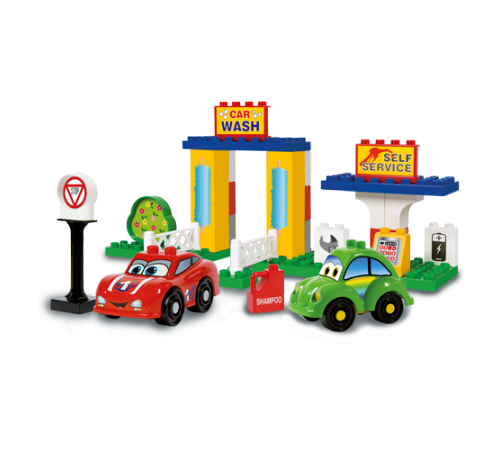 androni 8568-0car Конструктор cars kids "Сервисная станция" (37 дет.)