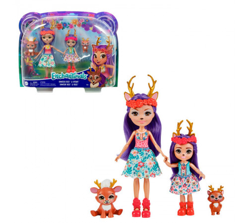 enchantimals hcf80 set de joc "cerboaicele danessa si surioara"