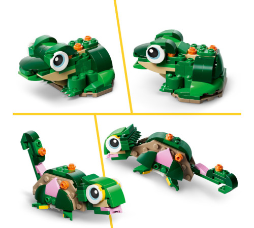 lego creator 31377 constructor 3 in 1 "broască-țestoasă cu o floare de nufăr" (124 el.)