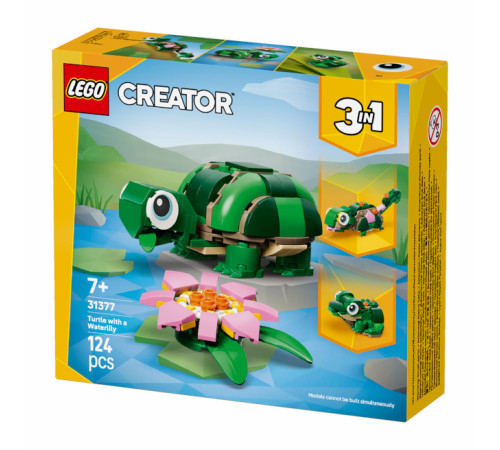Детский&nbsp;магазин в Кишиневе в Молдове lego creator 31377 Конструктор 3 в 1 "Черепаха с водяной лилией" (124 дет.)