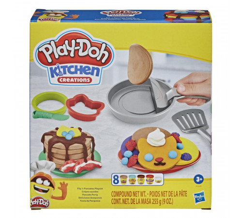 play-doh f1279 set de joc "flip and pancakes"