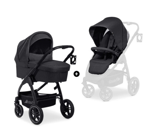 hauck Коляска 2в1 saturn r duoset melange black