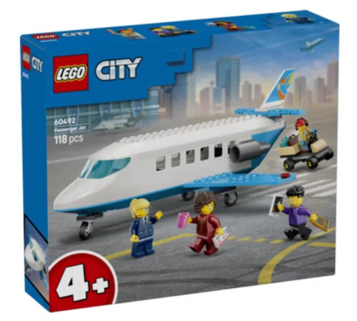  lego city 60492 Конструктор "Пассажирский самолет" (118 дет.)
