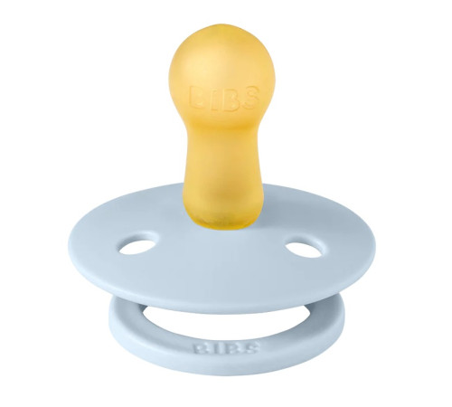 bibs suzeta rotunda din latex color 2 buc. (0-6 luni) white & baby blue