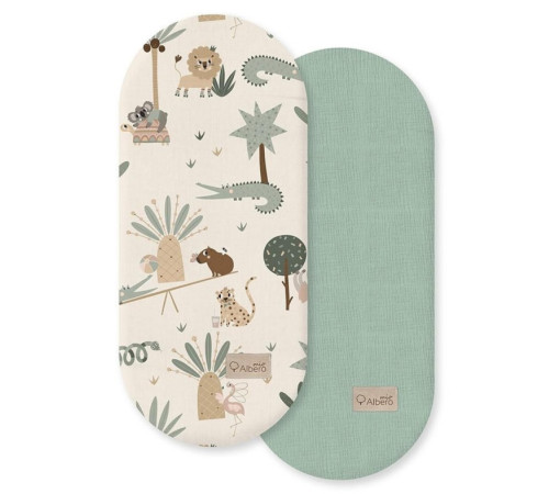 Albero Mio Набор простыней в коляску CP4 "Tropic fun" (80x35 см.) 2 шт.  albero mio Набор простыней в коляску cp4 "tropic fun" (80x35 см.) 2 шт.
