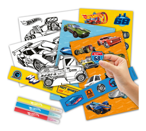 hot wheels hw85751 set de creativitate cu autocolante