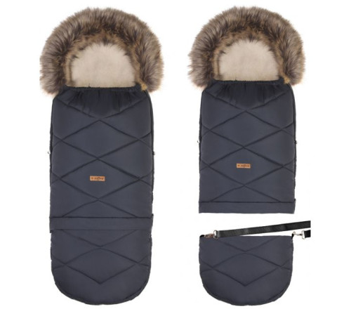  womar zaffiro sac de dormit grow up 4.0 wool cu o geantă (81\110x45 cm.) graphite