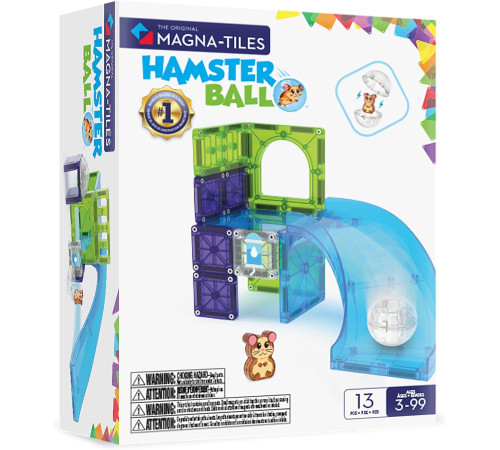  magna-tiles 252013hbmt Магнитный конструктор "Мяч для хомяка" (13 дет.)