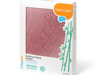 babyono-8124 1673/05 Плед трикотажный бамбуковый (75 x 100 см) розовый